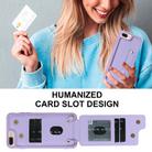 For iPhone 8 Plus / 7 Plus Wristband Vertical Flip Wallet Back Cover Phone Case with Long Lanyard(Purple) - 3