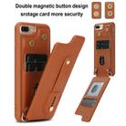 For iPhone 8 Plus / 7 Plus Wristband Vertical Flip Wallet Back Cover Phone Case with Long Lanyard(Brown) - 2