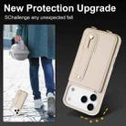 For iPhone 17 Pro Max Wristband Vertical Flip Wallet Back Cover Phone Case with Long Lanyard(White) - 3