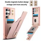 For Samsung Galaxy S24 Ultra 5G Wristband Vertical Flip Wallet Back Cover Phone Case with Long Lanyard(Rose Gold) - 2