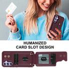 For Samsung Galaxy S24+ 5G Wristband Vertical Flip Wallet Back Cover Phone Case with Long Lanyard(Wine Red) - 3