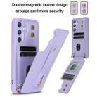 For Samsung Galaxy S24+ 5G Wristband Vertical Flip Wallet Back Cover Phone Case with Long Lanyard(Purple) - 2