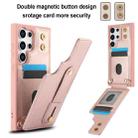 For Samsung Galaxy S25 Ultra 5G Wristband Vertical Flip Wallet Back Cover Phone Case with Long Lanyard(Rose Gold) - 2