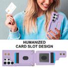 For Samsung Galaxy S25 Ultra 5G Wristband Vertical Flip Wallet Back Cover Phone Case with Long Lanyard(Purple) - 3