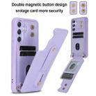 For Samsung Galaxy S25+ 5G Wristband Vertical Flip Wallet Back Cover Phone Case with Long Lanyard(Purple) - 2