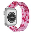 For Apple Watch 46mm / 49mm / 45mm / 44mm Stretch Rope Square Resin Watch Band(Pink Rose) - 2