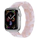 For Apple Watch 46mm / 49mm / 45mm / 44mm Stretch Rope Square Resin Watch Band(Pink Flower) - 1