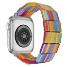 For Apple Watch 42mm / 41mm / 40mm / 38mm Stretch Rope Square Resin Watch Band(Rainbow) - 2