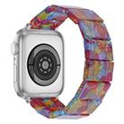 For Apple Watch 42mm / 41mm / 40mm / 38mm Stretch Rope Square Resin Watch Band(Pearlescent Rainbow) - 2