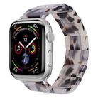 For Apple Watch 42mm / 41mm / 40mm / 38mm Stretch Rope Square Resin Watch Band(Dark Brown White) - 1