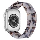 For Apple Watch 42mm / 41mm / 40mm / 38mm Stretch Rope Square Resin Watch Band(Dark Brown White) - 2