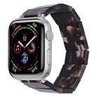 For Apple Watch 42mm / 41mm / 40mm / 38mm Stretch Rope Square Resin Watch Band(Black Grey) - 1