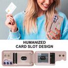 For Samsung Galaxy A35 5G Wristband Vertical Flip Wallet Back Cover Phone Case with Long Lanyard(Rose Gold) - 3