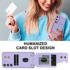 For Samsung Galaxy A35 5G Wristband Vertical Flip Wallet Back Cover Phone Case with Long Lanyard(Purple) - 3