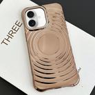 For iPhone 16 Plus Electroplating Wave MagSafe Phone Case(Gold) - 1