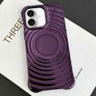 For iPhone 16 Plus Electroplating Wave MagSafe Phone Case(Purple) - 1