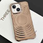 For iPhone 15 Electroplating Wave MagSafe Phone Case(Gold) - 1