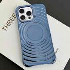 For iPhone 13 Pro Max Electroplating Wave MagSafe Phone Case(Blue) - 1