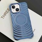 For iPhone 13 Electroplating Wave MagSafe Phone Case(Blue) - 1