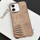 For iPhone 11 Electroplating Wave MagSafe Phone Case(Gold) - 1