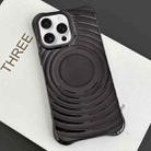 For iPhone 11 Pro Electroplating Wave MagSafe Phone Case(Black) - 1