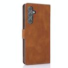 For Samsung Galaxy S24 FE 5G Fantasy Skin-feel Calfskin Texture Leather Phone Case(Brown) - 3