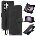 For Samsung Galaxy S24 Ultra 5G Fantasy Skin-feel Calfskin Texture Leather Phone Case(Black) - 1