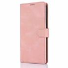 For Samsung Galaxy S25 5G Fantasy Skin-feel Calfskin Texture Leather Phone Case(Pink) - 2