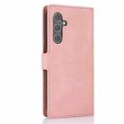 For Samsung Galaxy S25+ 5G Fantasy Skin-feel Calfskin Texture Leather Phone Case(Pink) - 3