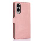 For Samsung Galaxy S25 Edge 5G Fantasy Skin-feel Calfskin Texture Leather Phone Case(Pink) - 3