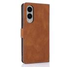 For Samsung Galaxy S25 Edge 5G Fantasy Skin-feel Calfskin Texture Leather Phone Case(Brown) - 3