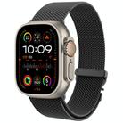 For Apple Watch 46mm / 49mm / 45mm / 44mm Milanese Buckle Titanium Alloy Watch Band(Black) - 1