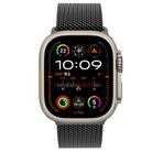 For Apple Watch 46mm / 49mm / 45mm / 44mm Milanese Buckle Titanium Alloy Watch Band(Black) - 3