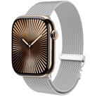 For Apple Watch 42mm / 41mm / 40mm / 38mm Milanese Buckle Titanium Alloy Watch Band(Titanium) - 1