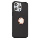 For iPhone 16 Pro Max Matte Ring Holder TPU Phone Case(Rose Gold) - 2