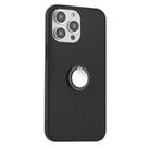 For iPhone 16 Pro Max Matte Ring Holder TPU Phone Case(Black) - 2