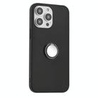 For iPhone 15 Pro Matte Ring Holder TPU Phone Case(Black) - 2