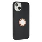 For iPhone 15 Plus Matte Ring Holder TPU Phone Case(Rose Gold) - 2