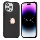 For iPhone 13 Pro Matte Ring Holder TPU Phone Case(Rose Gold) - 1