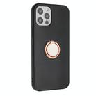 For iPhone 12 Pro Max Matte Ring Holder TPU Phone Case(Rose Gold) - 2