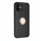 For iPhone 12 mini Matte Ring Holder TPU Phone Case(Rose Gold) - 2