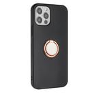 For iPhone 11 Pro Max Matte Ring Holder TPU Phone Case(Rose Gold) - 2