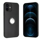 For iPhone 11 Matte Ring Holder TPU Phone Case(Black) - 1