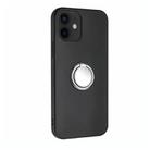 For iPhone 11 Matte Ring Holder TPU Phone Case(Silver) - 2