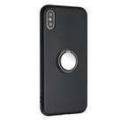 For iPhone X / XS Matte Ring Holder TPU Phone Case(Black) - 2