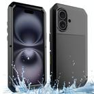 For iPhone 16 Plus Shockproof IP54 Life Waterproof Phone Case(Black) - 1