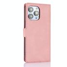 For iPhone 16 Pro Max Fantasy Skin-feel Calfskin Texture Leather Phone Case(Pink) - 3