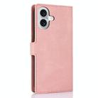 For iPhone 16 Fantasy Skin-feel Calfskin Texture Leather Phone Case(Pink) - 3