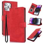 For iPhone 15 Pro Max Fantasy Skin-feel Calfskin Texture Leather Phone Case(Red) - 1