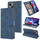 For iPhone 15 Plus / 14 Plus Fantasy Skin-feel Calfskin Texture Leather Phone Case(Blue) - 1